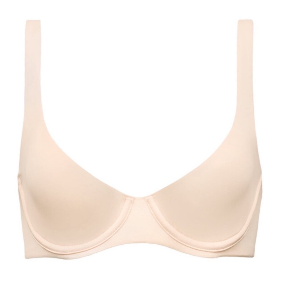 CUUP The Scoop  Cream Underwire Unlined Bra with Smooth Molded Cups 34E